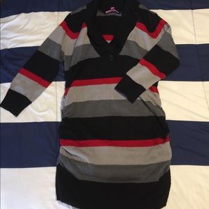 Cowl neck maternity sweater